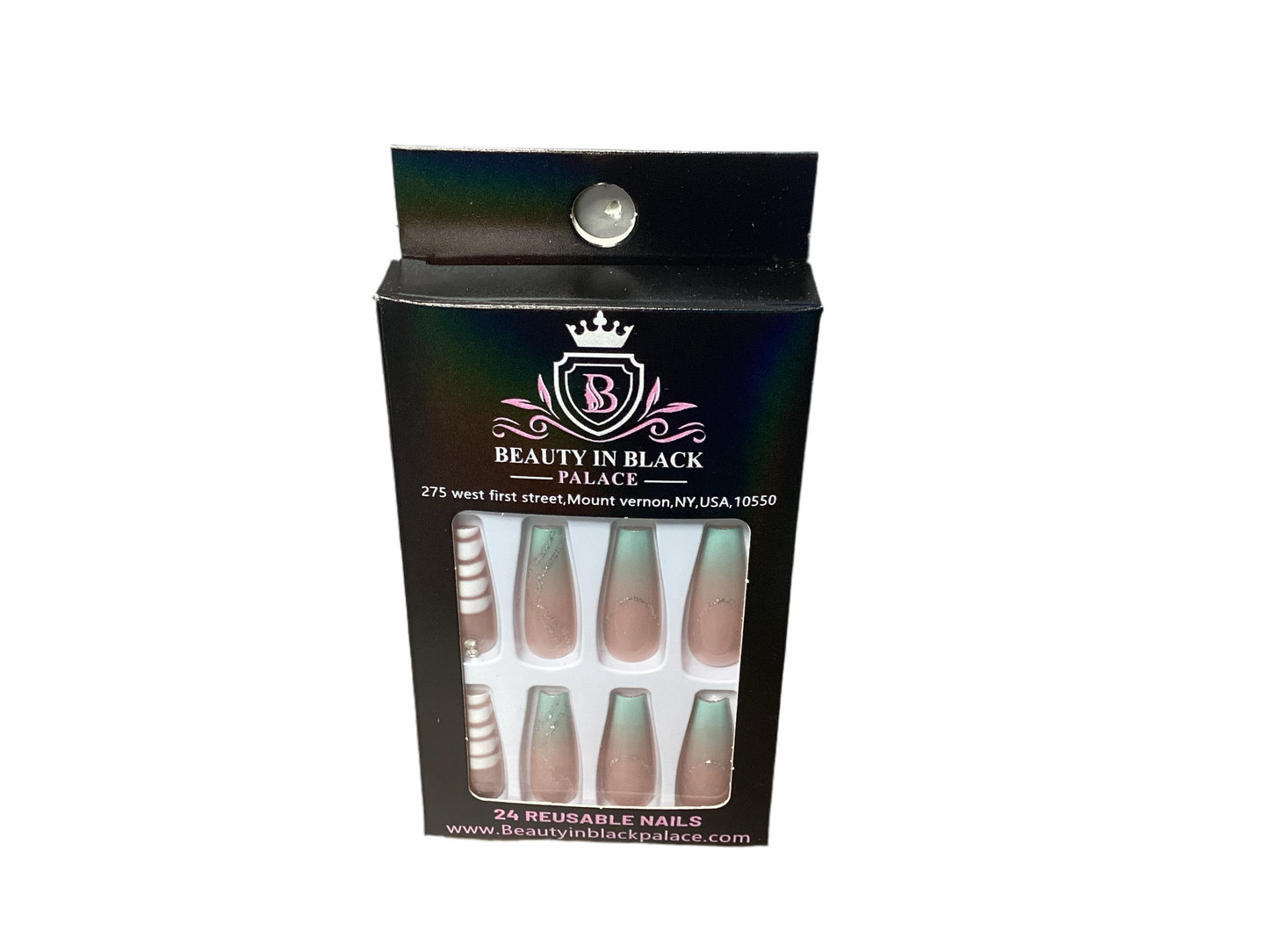Beauty In Black Palace Press On Nails Reusable