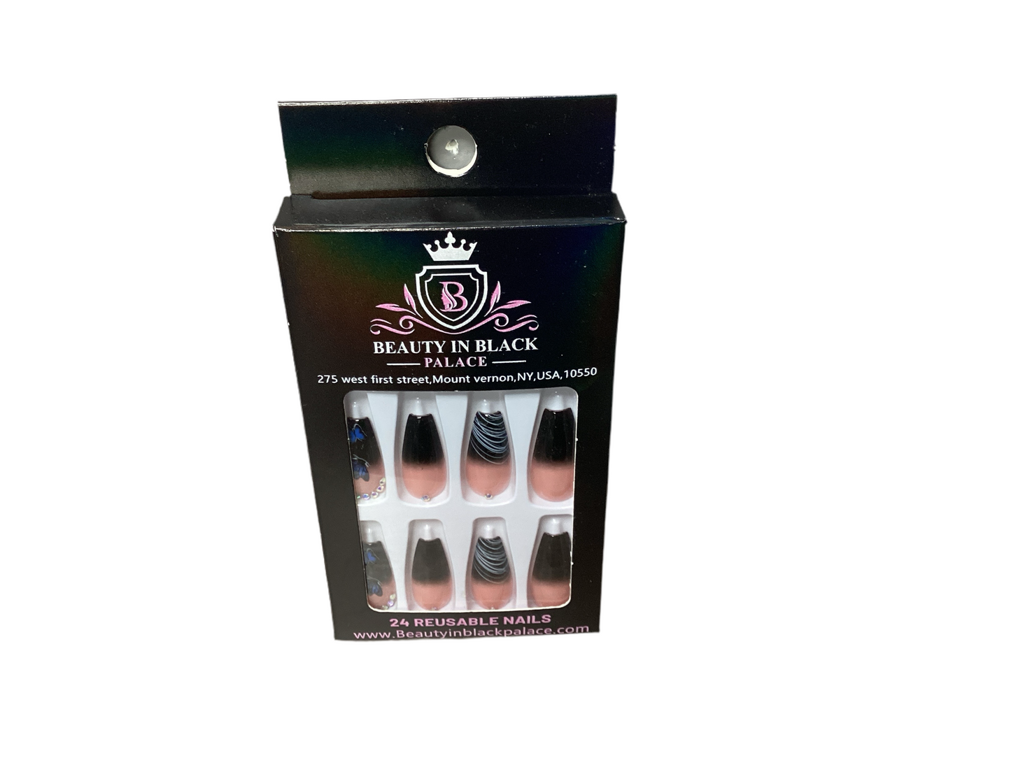 Beauty In Black Palace Press On Nails Reusable