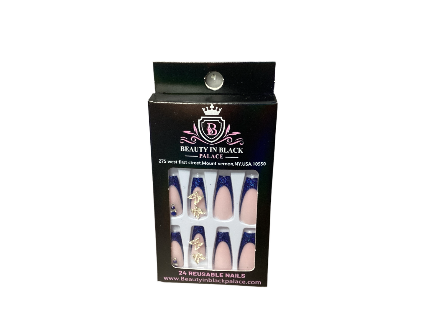 Beauty In Black Palace Press On Nails Reusable