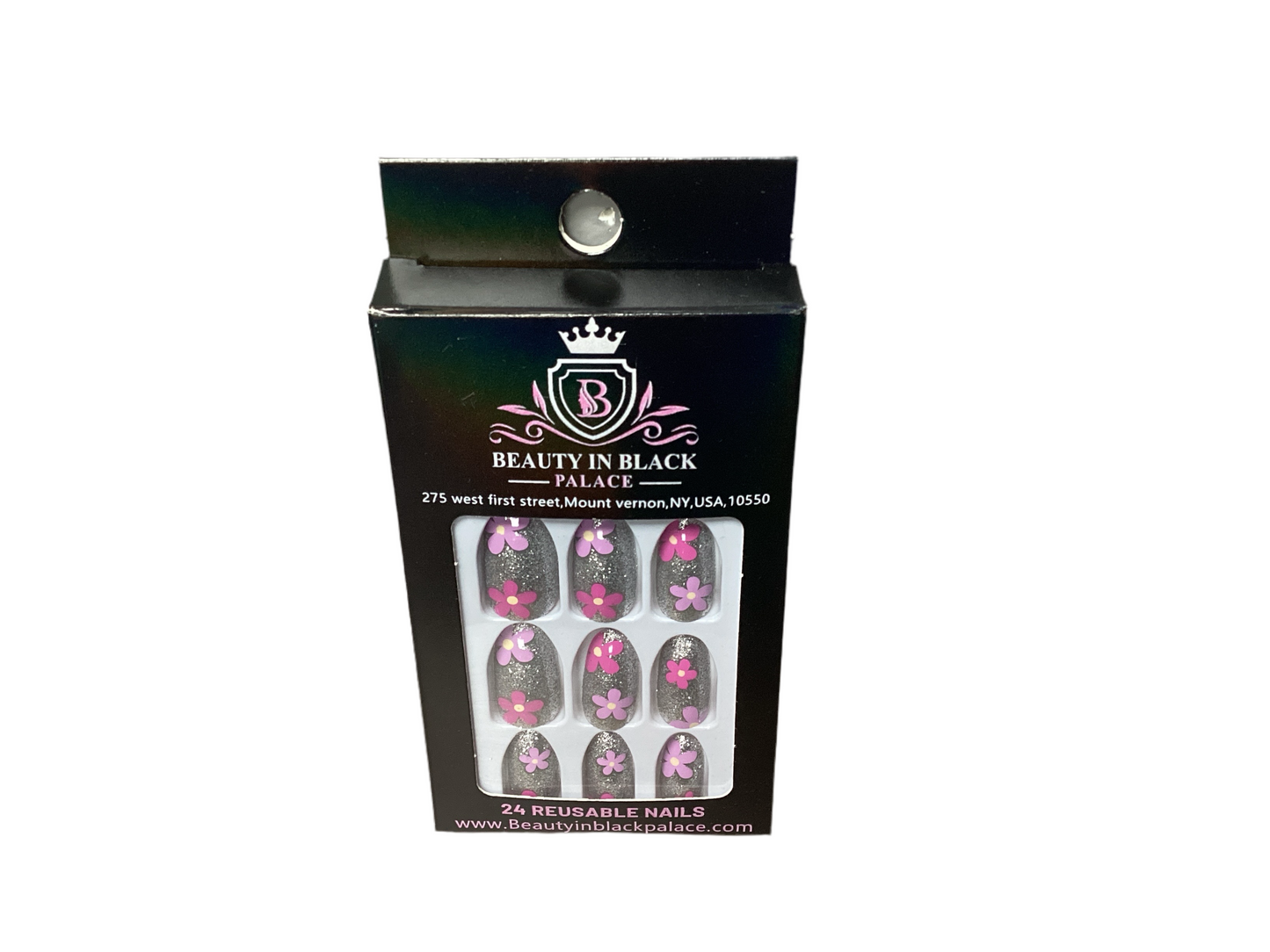 Beauty In Black Palace Press On Nails Reusable