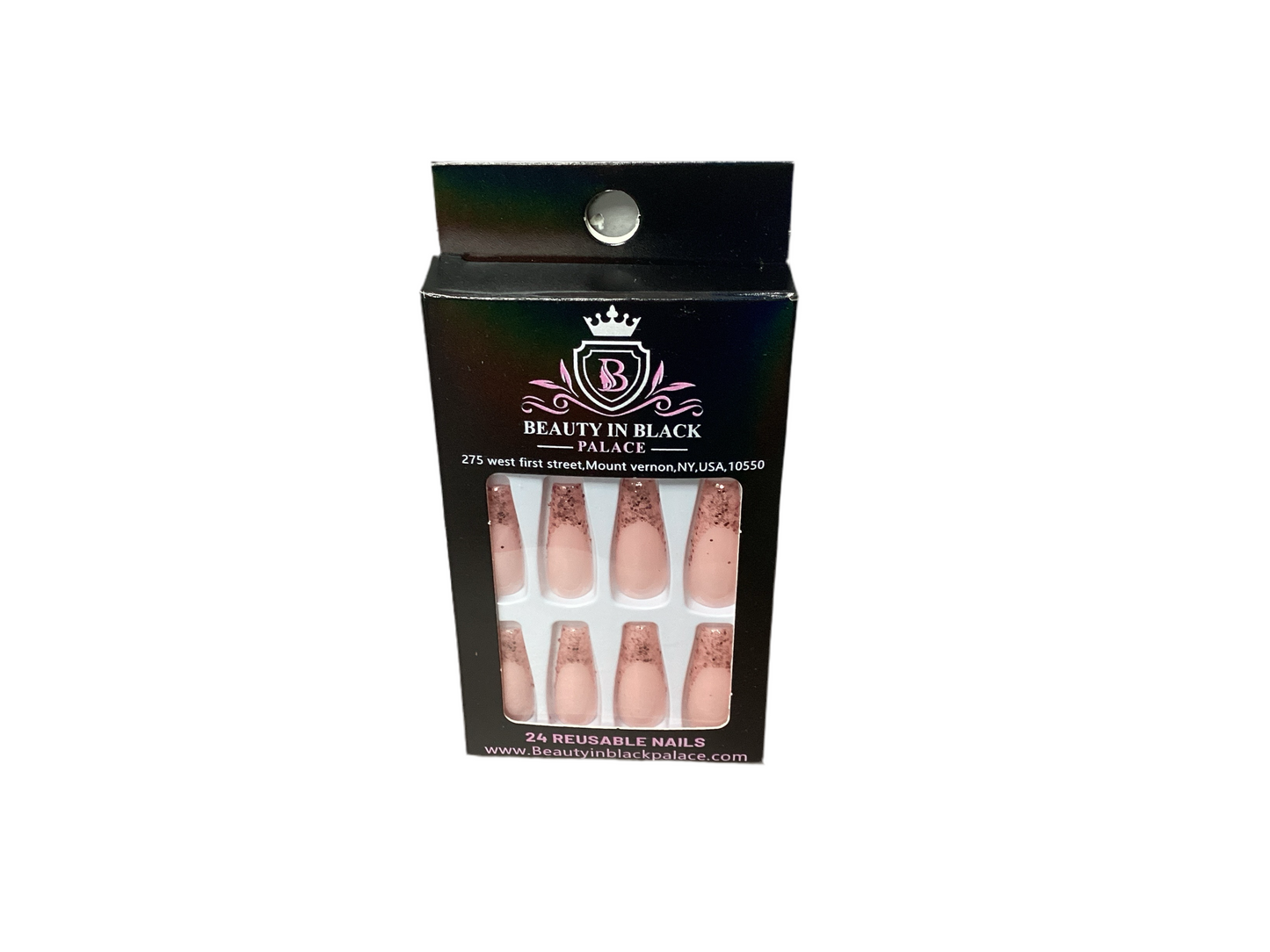 Beauty In Black Palace Press On Nails Reusable