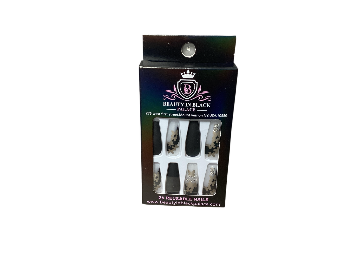 Beauty In Black Palace Press On Nails Reusable