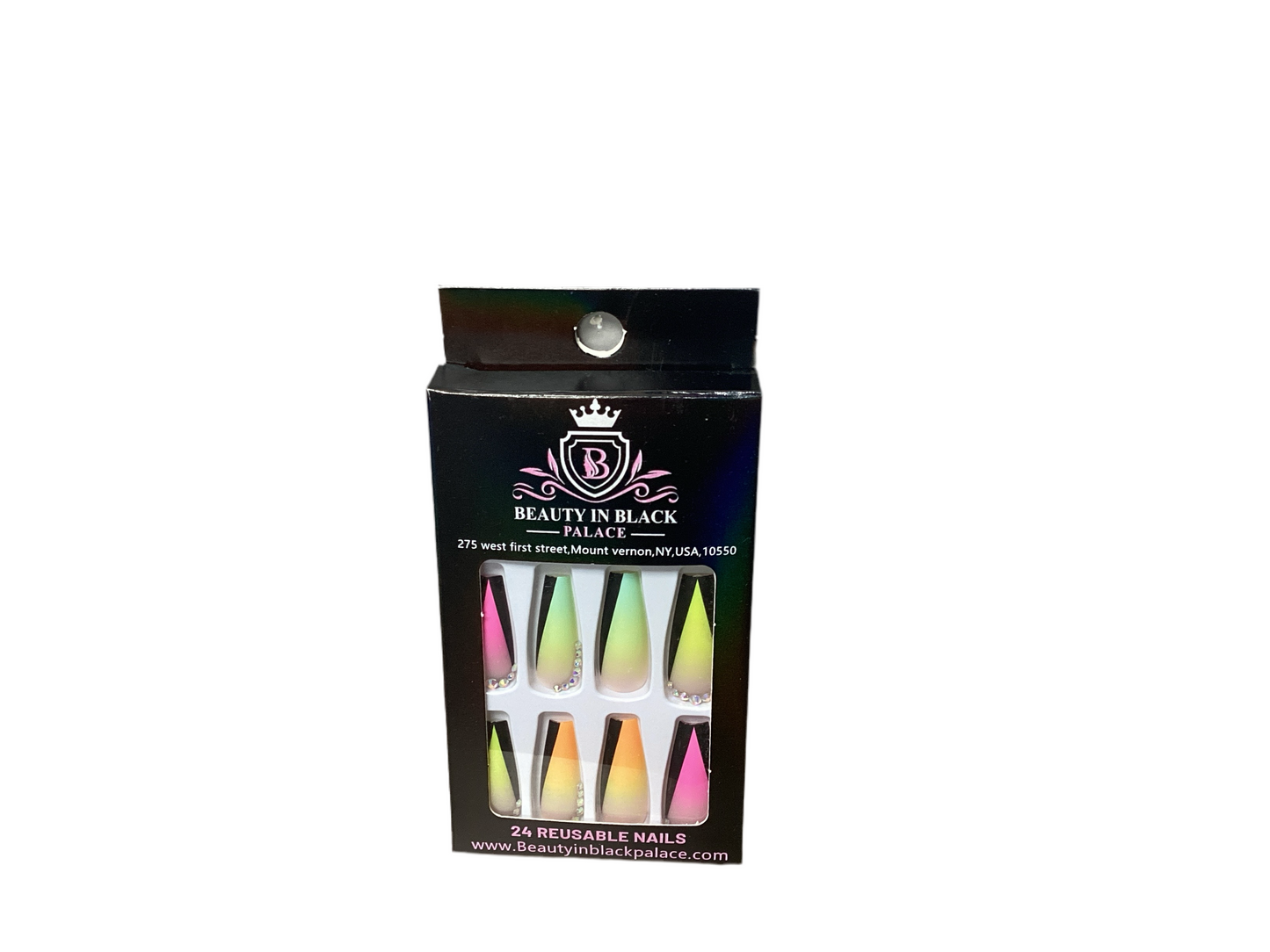 Beauty In Black Palace Press On Nails Reusable