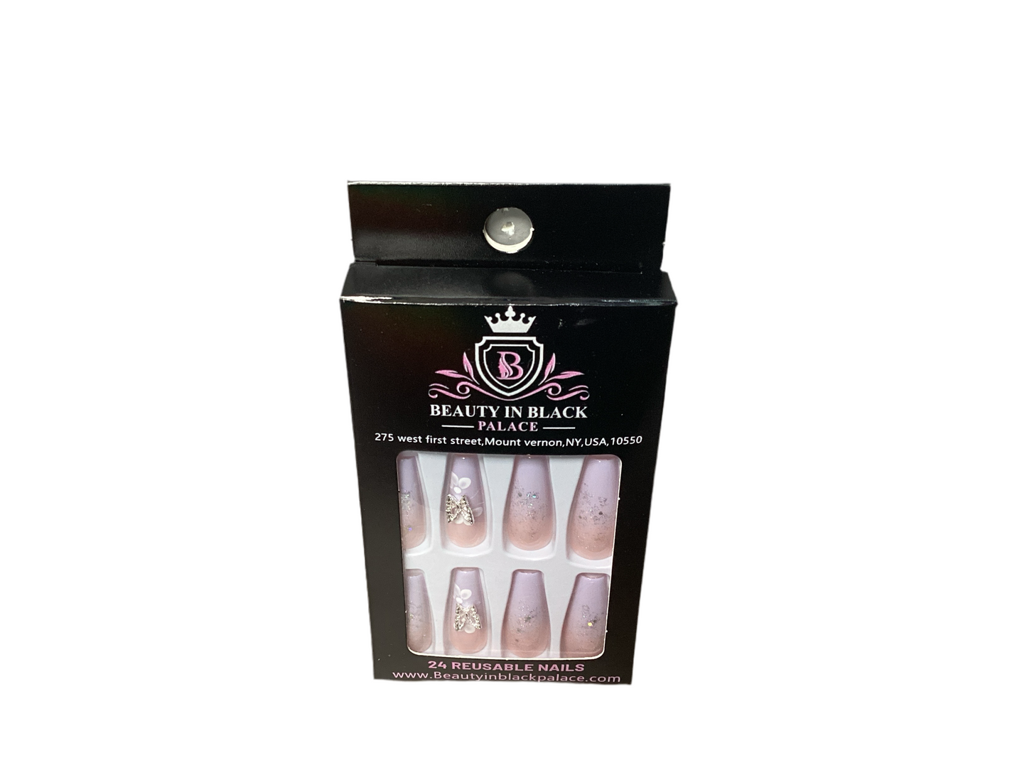 Beauty In Black Palace Press On Nails Reusable