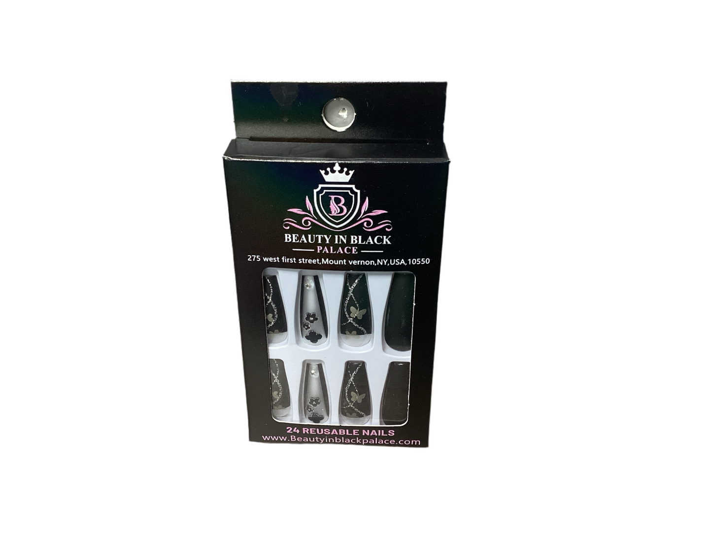 Beauty In Black Palace Press On Nails Reusable