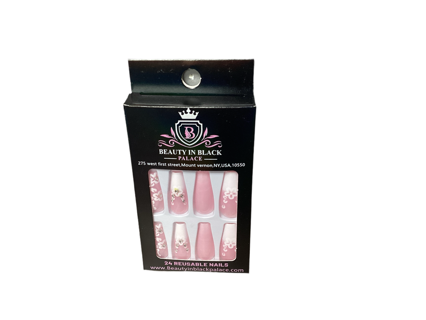 Beauty In Black Palace Press On Nails Reusable
