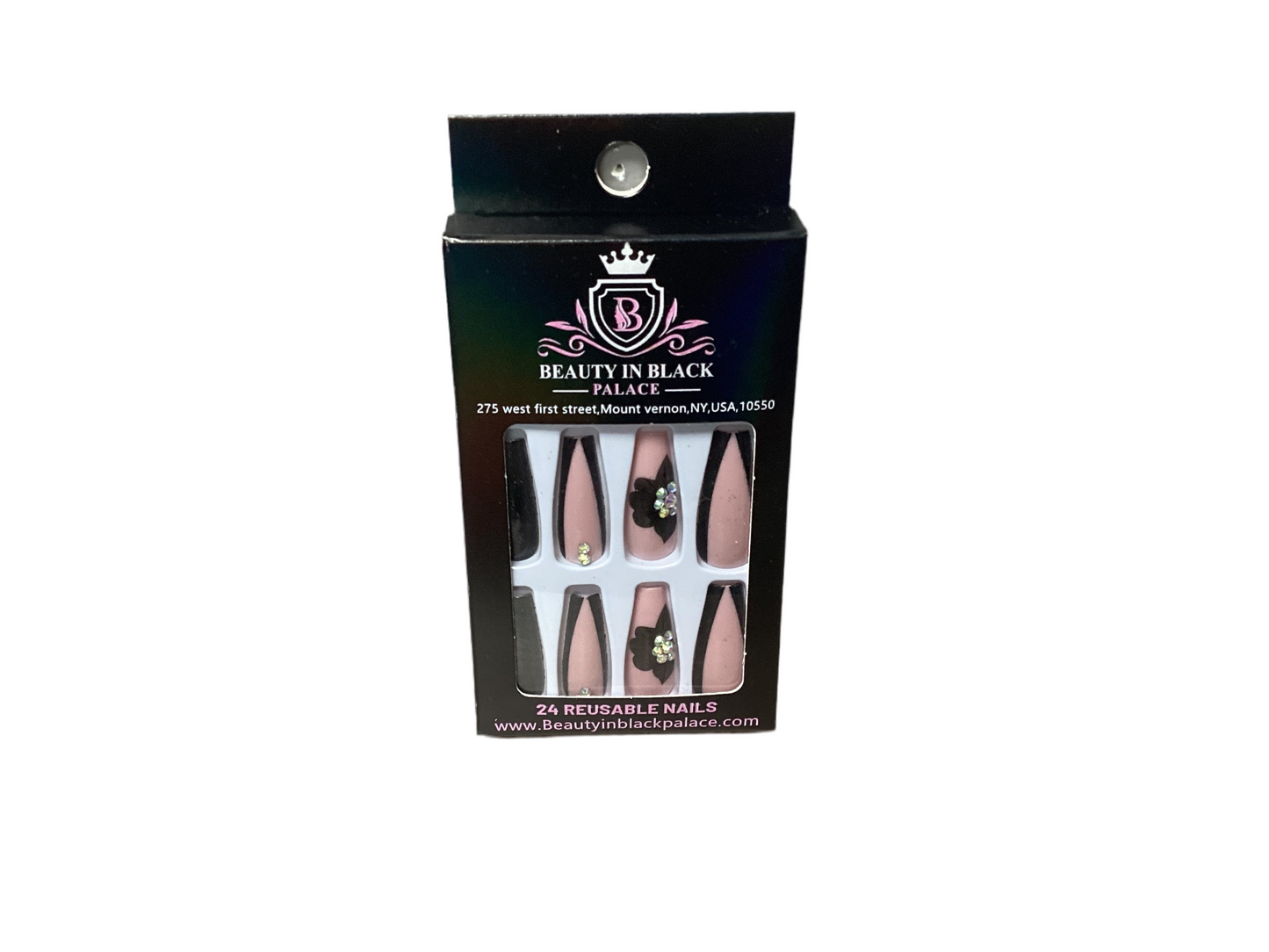 Beauty In Black Palace Press On Nails Reusable