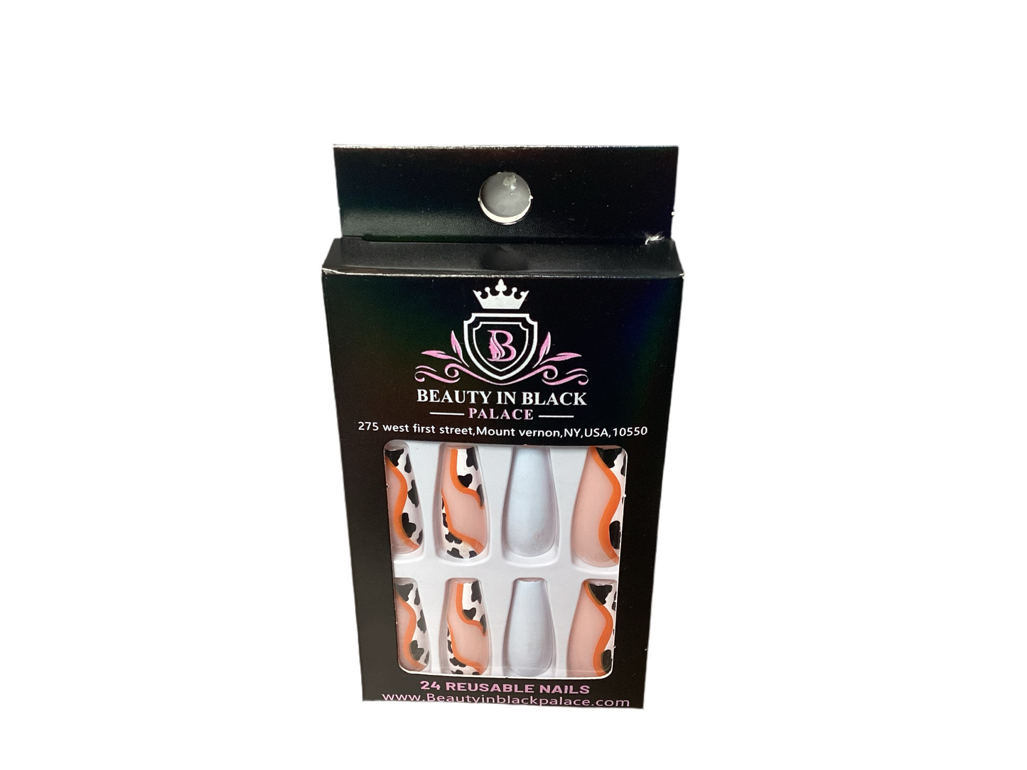 Beauty In Black Palace Press On Nails Reusable