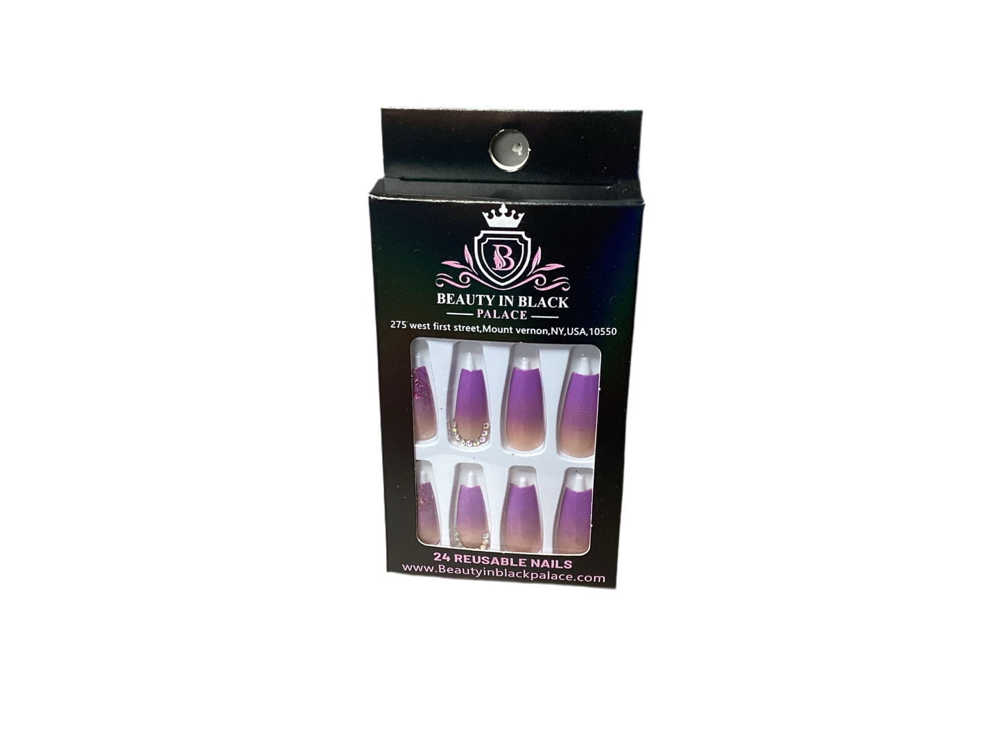 Beauty In Black Palace Press On Nails Reusable