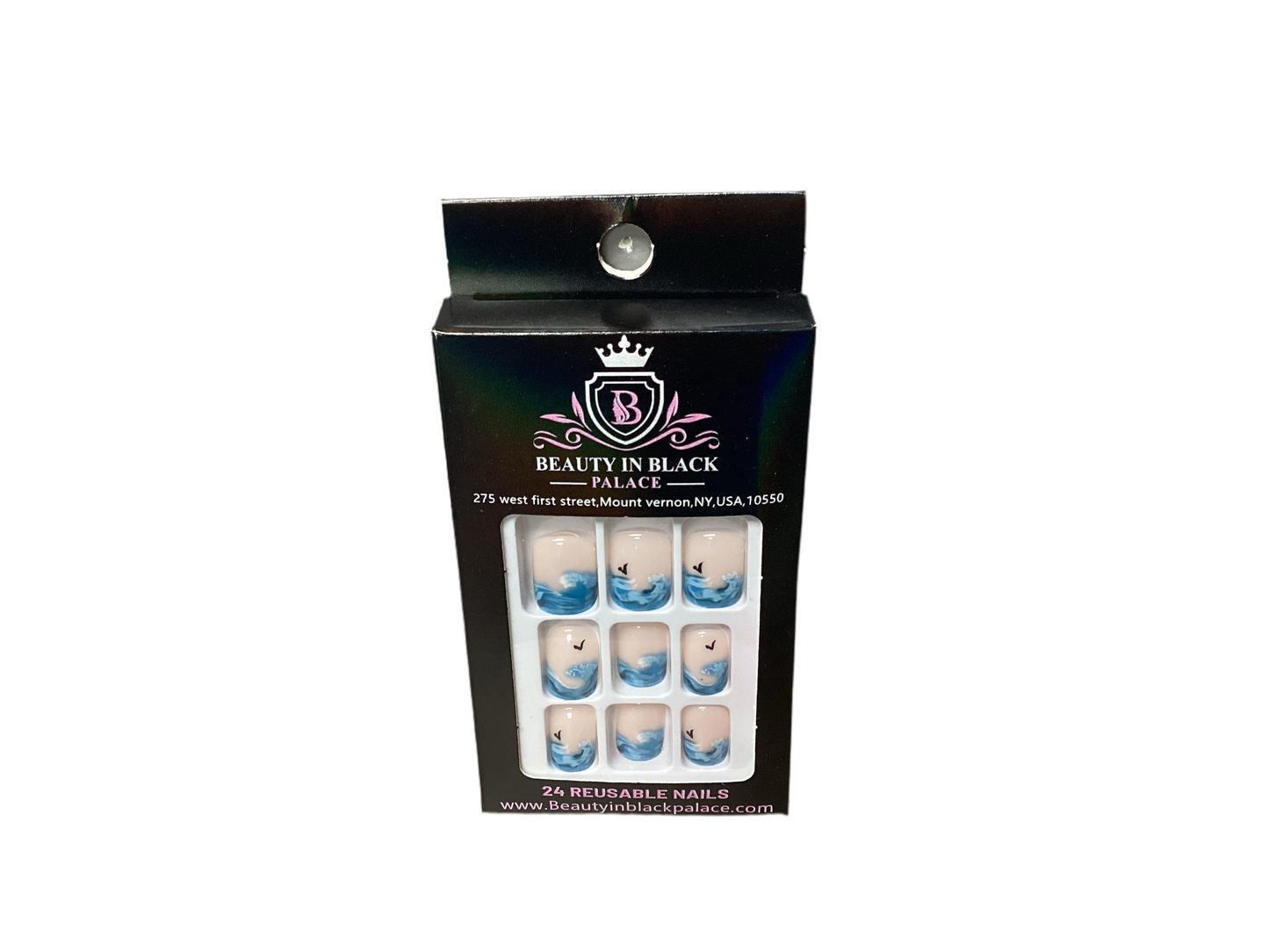 Beauty In Black Palace Press On Nails Reusable