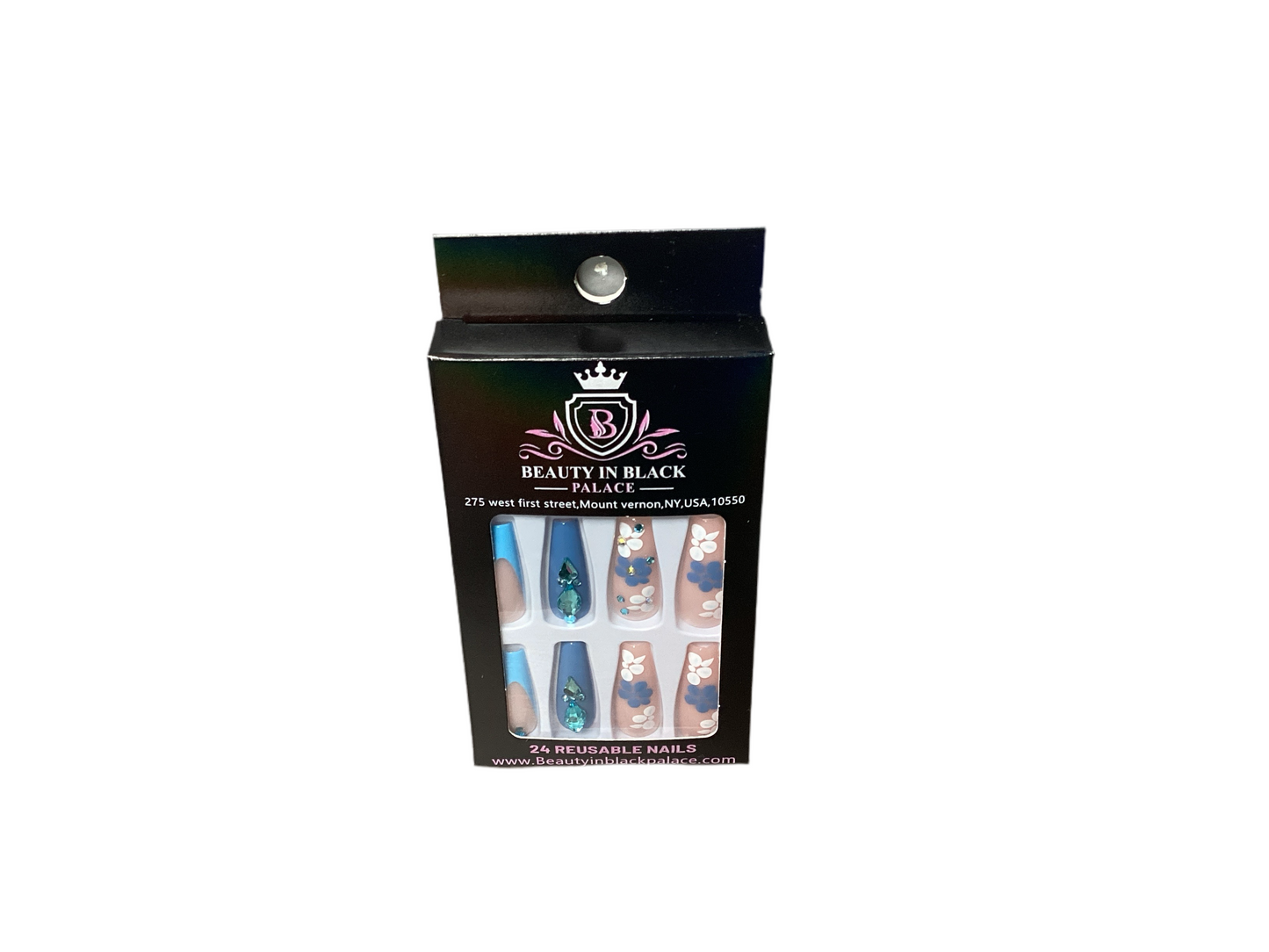 Beauty In Black Palace Press On Nails Reusable