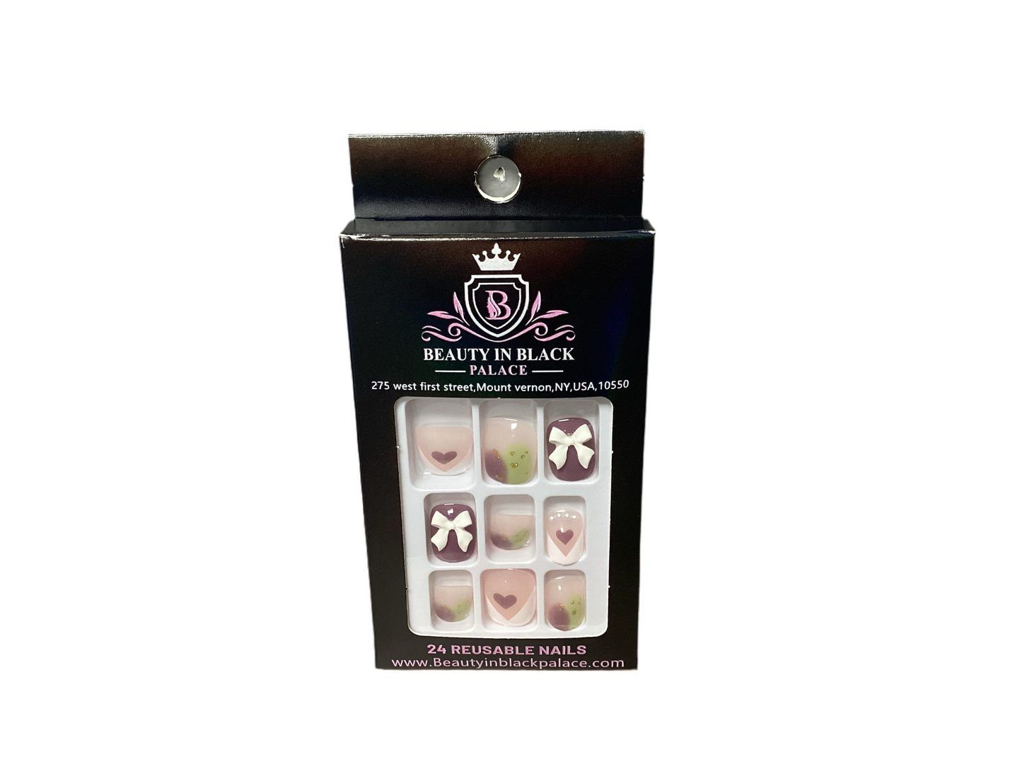 Beauty In Black Palace Press On Nails Reusable