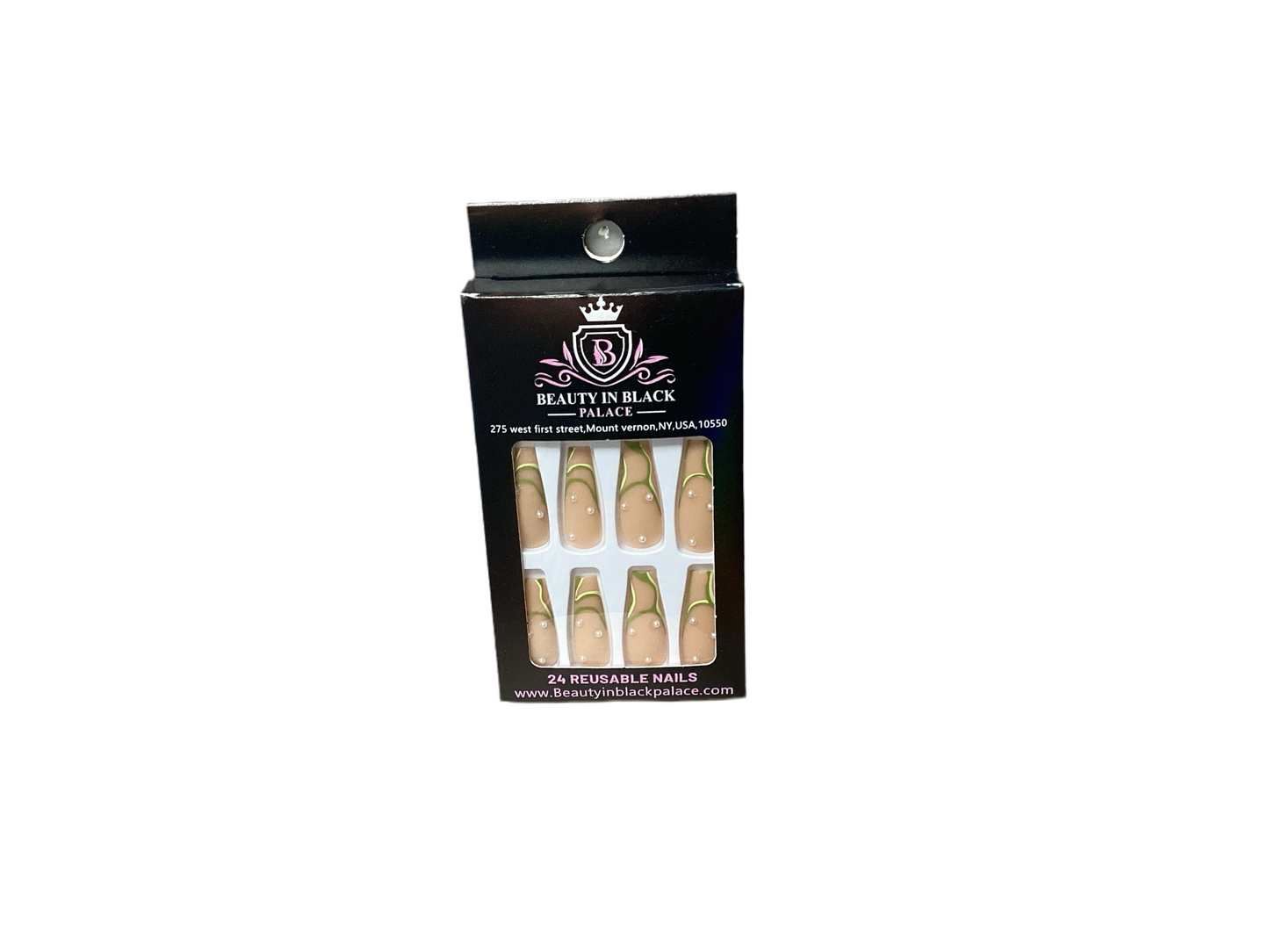 Beauty In Black Palace Press On Nails Reusable