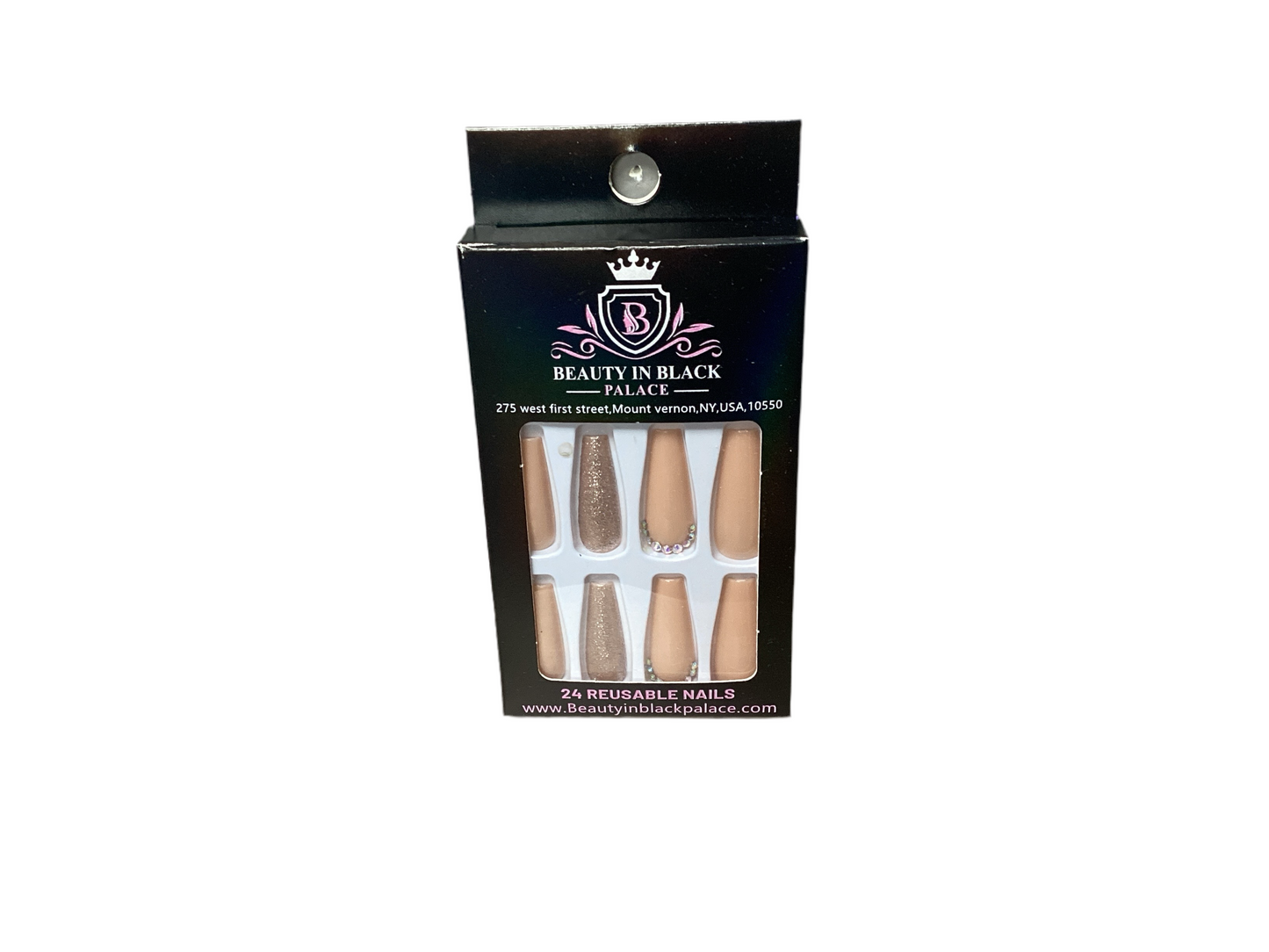 Beauty In Black Palace Press On Nails Reusable