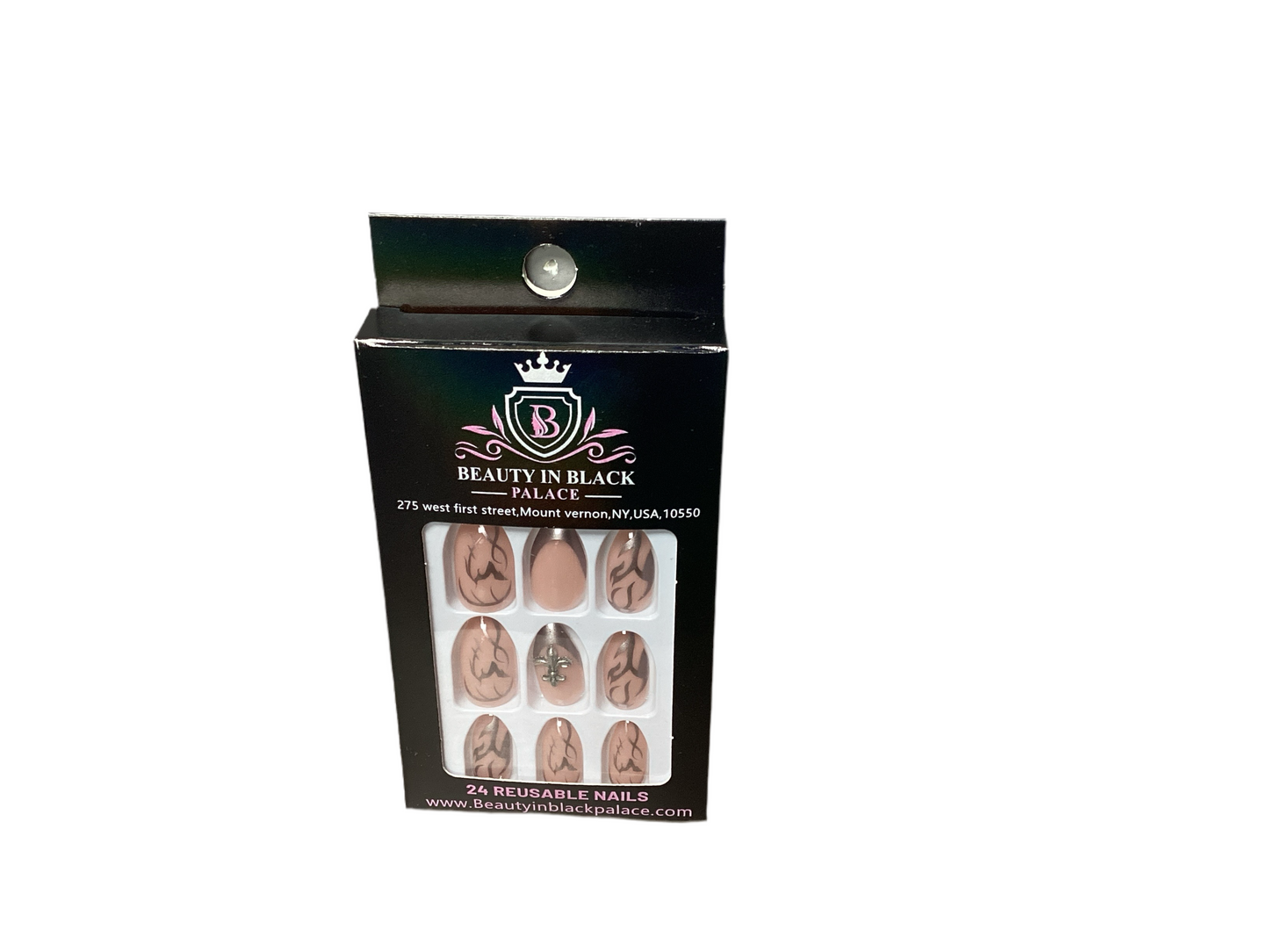 Beauty In Black Palace Press On Nails Reusable