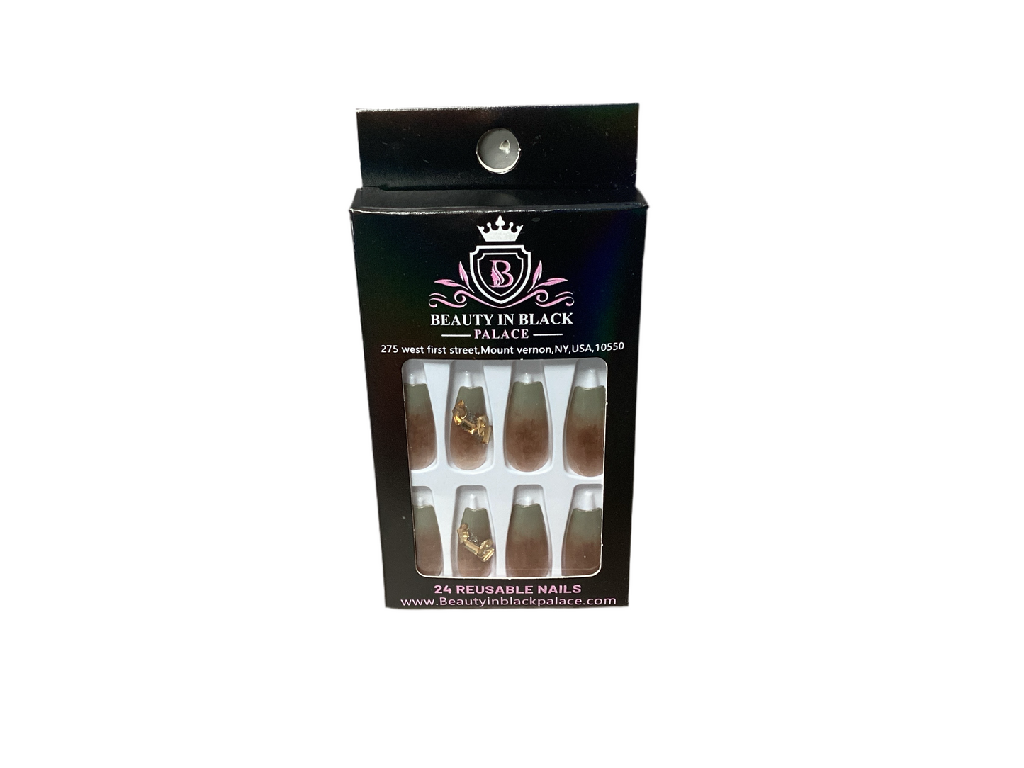 Beauty In Black Palace Press On Nails Reusable