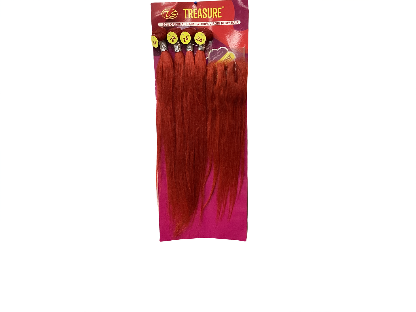 Treasure 100% Original Hair 100% Virgin Remy Hair Dye Bleach Perm 24”