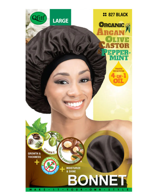 Qfitt Bonnet Organic Argan Olive Castor And Peppermint