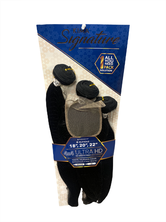 Harlem 125 Kima Signature 3 Bundle Ultra Hd Undetectable Lace Closure